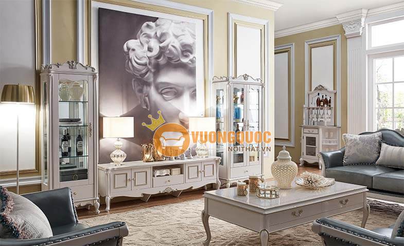 Kệ tivi kết hợp tủ rượu hiện đại, sang trọng